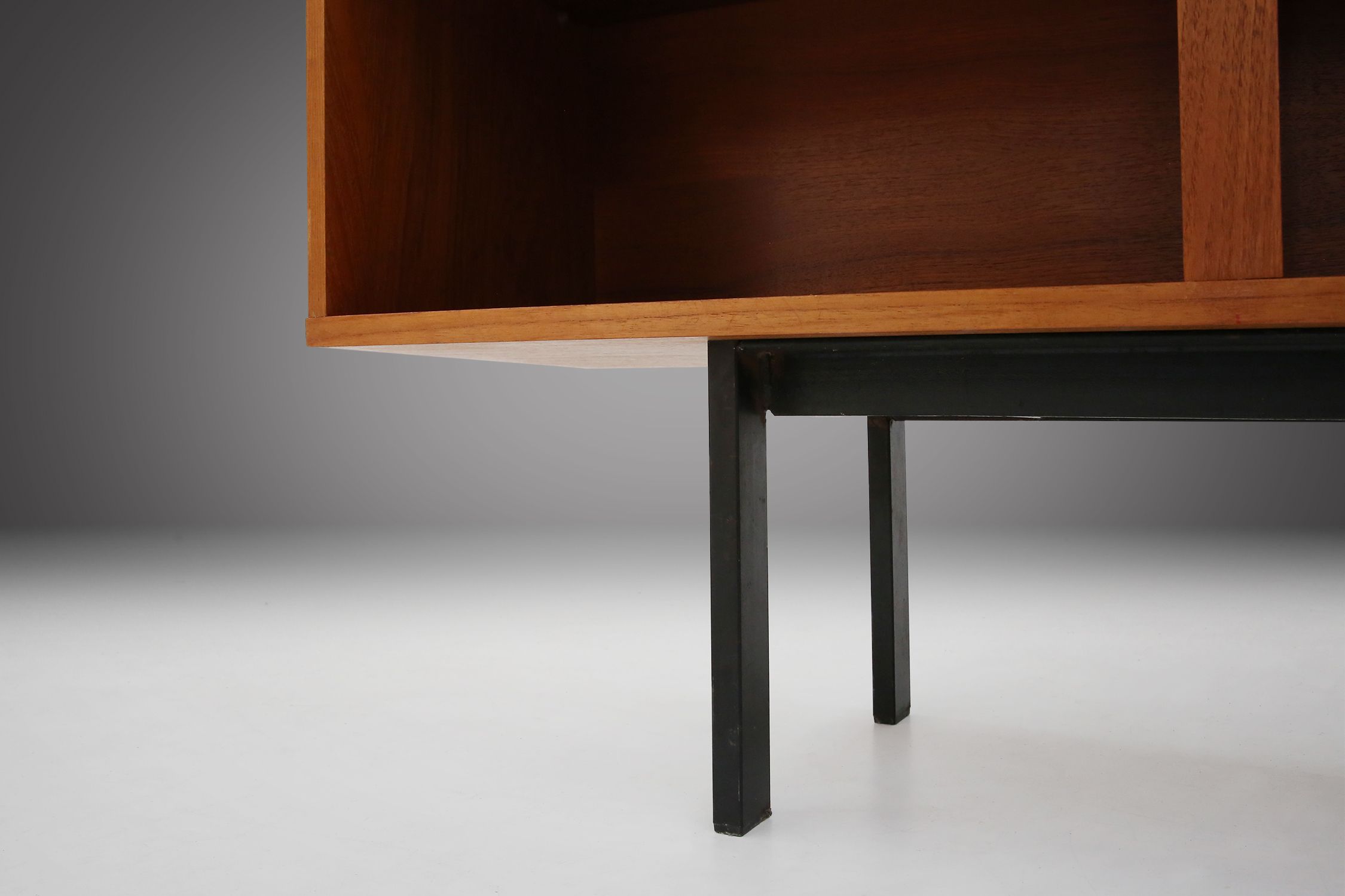 Mid‑Century Belgian Teak Cabinet or Bookcase, 1960sthumbnail
